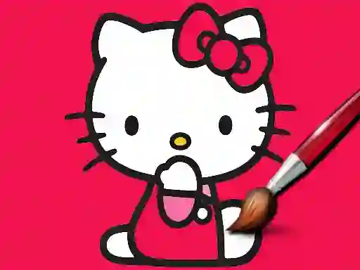 Cluiche Easy Coloring Kitty ar líne