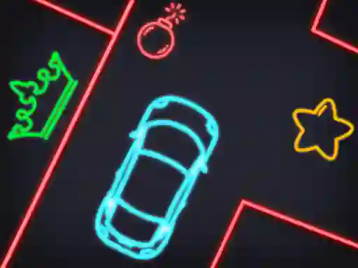 Cluiche Neon Car Puzzle ar líne