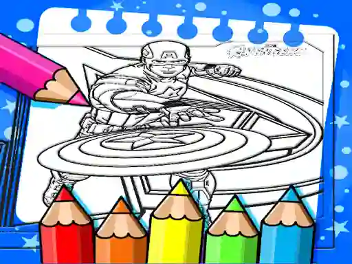 Cluiche Captain America Coloring Book ar líne
