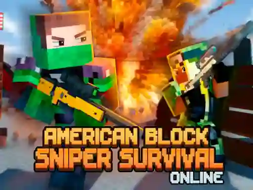 Cluiche American Block Sniper Survival Online ar líne