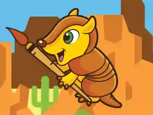 Cluiche Happy Armadillo Coloring ar líne
