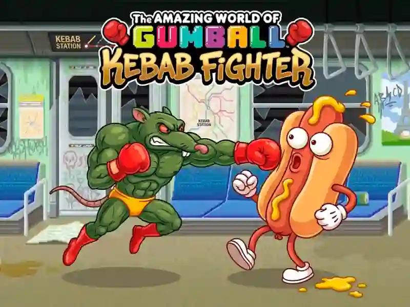 Cluiche The Amazing World of Gumball Kebab Fighter ar líne