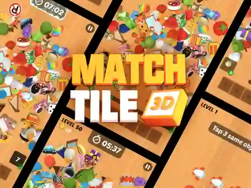 Cluiche Match Tile 3d ar líne