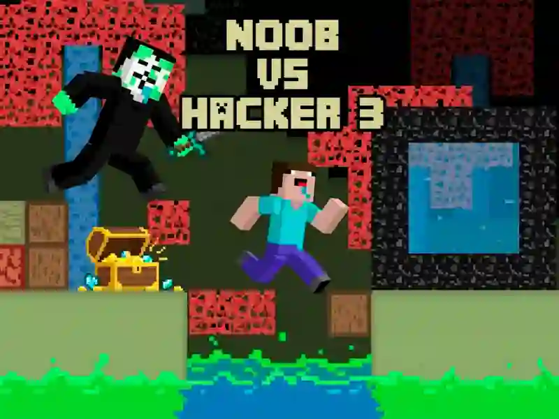 Cluiche Noob vs Hacker ar líne