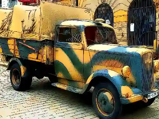 Cluiche Army Trucks Jigsaw ar líne