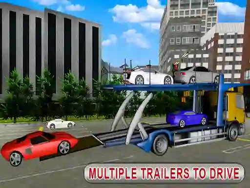 Cluiche Trailer Cargo Truck Offroad Transporter ar líne