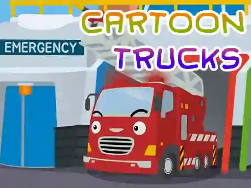 Cluiche Cartoon Trucks Jigsaw ar líne