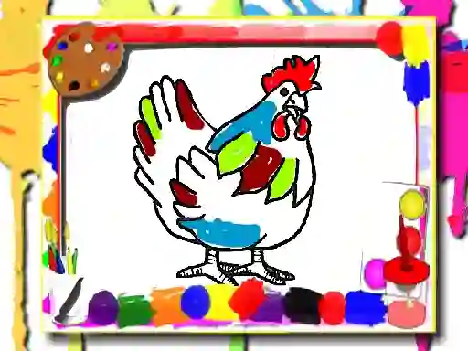Cluiche Chicken Coloring Book ar líne