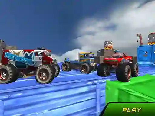 Cluiche Monster Truck Stunts Sky Driving ar líne