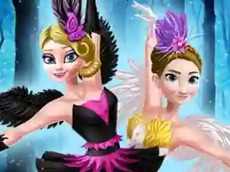 Cluiche Ellie and Annie Black Swan and White Swan ar líne