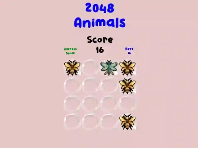 Cluiche 2048 Animals ar líne