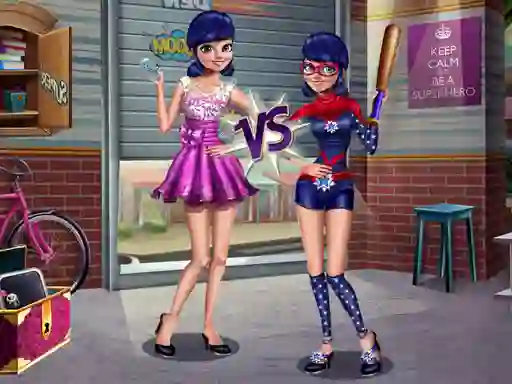 Cluiche Princess vs Superhero ar líne