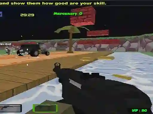 Cluiche Blocky Combat Strike Zombie Multiplayer ar líne