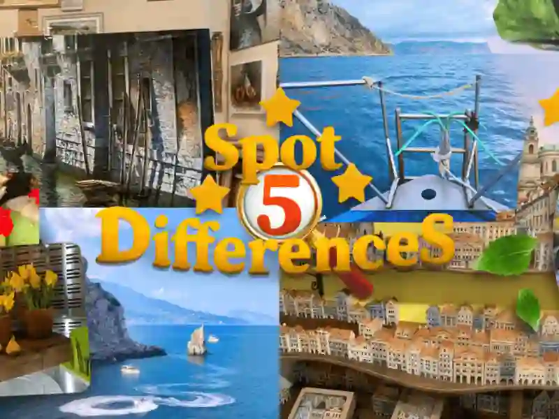 Cluiche Spot 5 Differences Camping ar líne