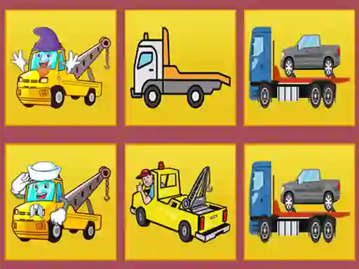 Cluiche Tow Trucks Memory ar líne