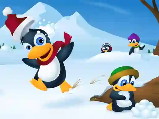 Cluiche Cute Penguin Slide ar líne