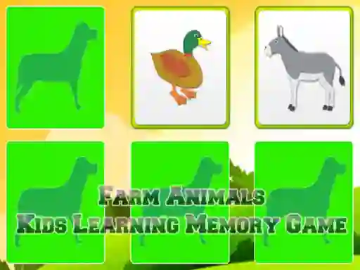 Cluiche Farm Animals Kids Learning  Memory ar líne