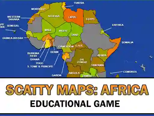 Cluiche Scatty Maps Africa ar líne