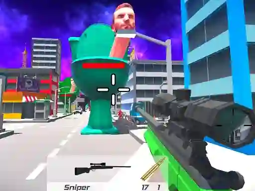 Cluiche Skibidi Toilet FPS Shooting Survival ar líne