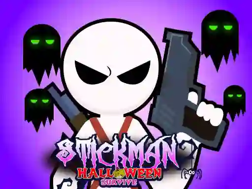 Cluiche Stickman Halloween Survive ar líne