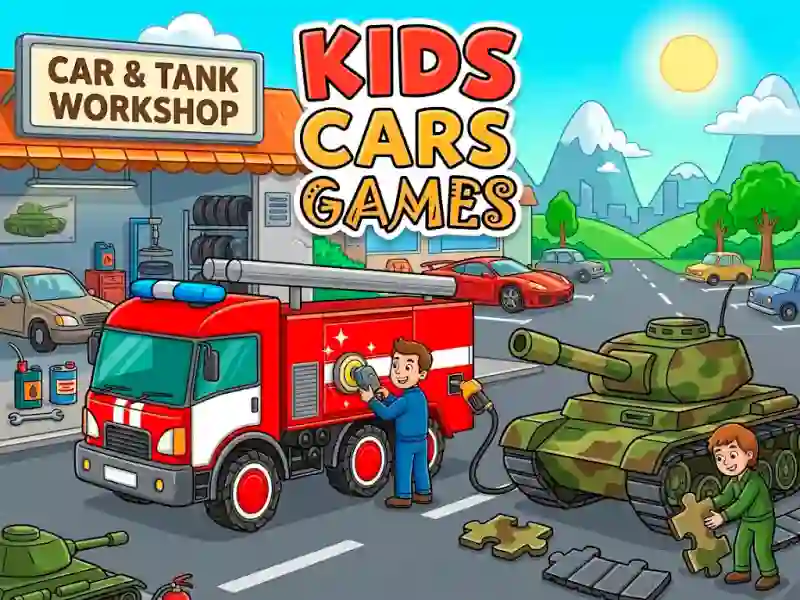 Cluiche Kids Cars Games ar líne