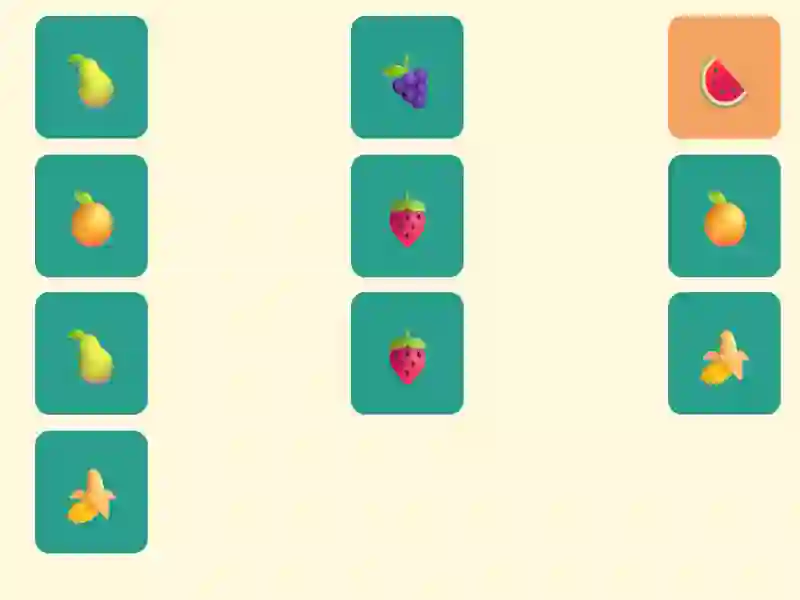 Cluiche Simple Fruit Memory ar líne