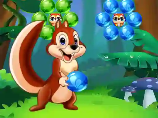 Cluiche Bubbles Shooter Squirrel ar líne