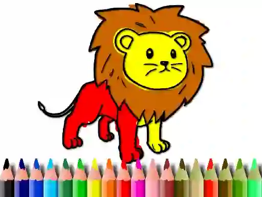 Cluiche Back To School: Lion Coloring Book ar líne