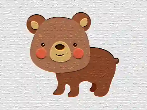 Cluiche Cartoon Bear Puzzle ar líne