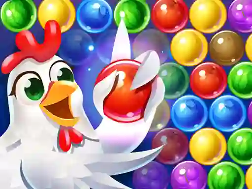 Cluiche Bubble Shooter Farm Fruit ar líne