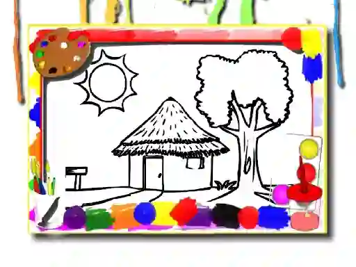 Cluiche Back To School: House Coloring Book ar líne