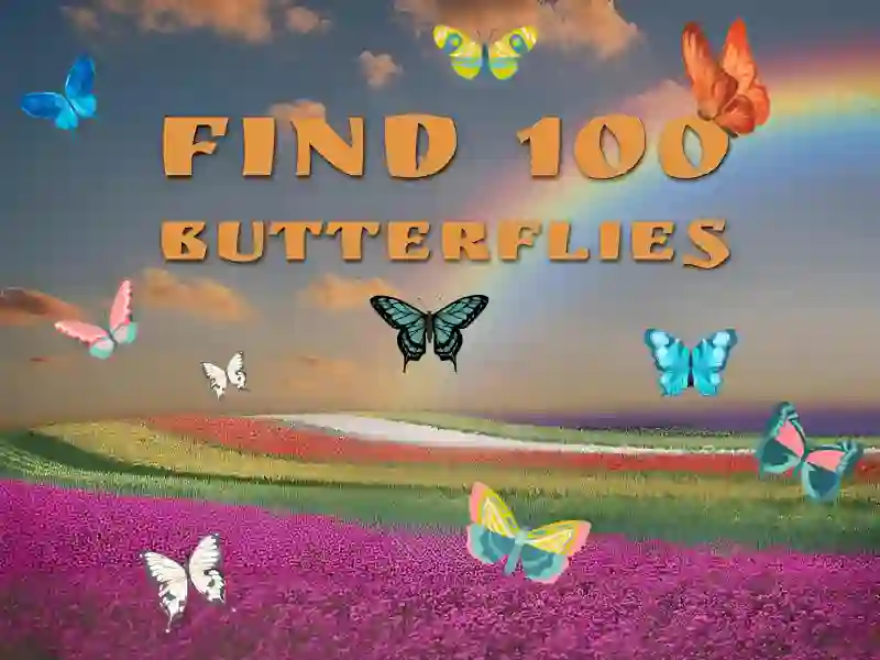 Cluiche Find 100 butterflies ar líne