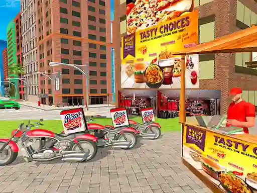 Cluiche Pizza Delivery Boy Simulation ar líne
