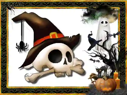 Cluiche Halloween Puzzle Challenge ar líne