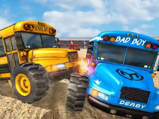 Cluiche School Bus Demolition Derby ar líne