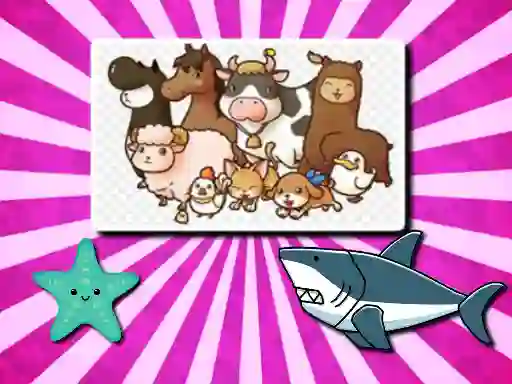 Cluiche Animal Puzzle ar líne