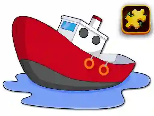 Cluiche Cartoon Ship Puzzle ar líne