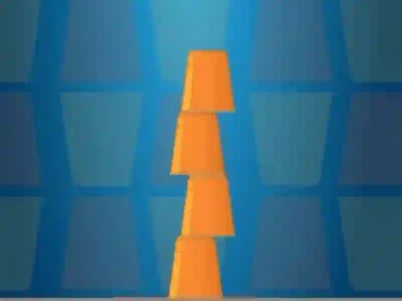 Cluiche Cups Tower Builder ar líne