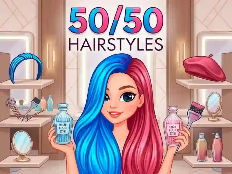 Cluiche 50/50 Hairstyles ar líne