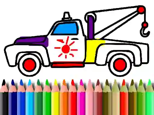 Cluiche Back To School: Trucks Coloring ar líne