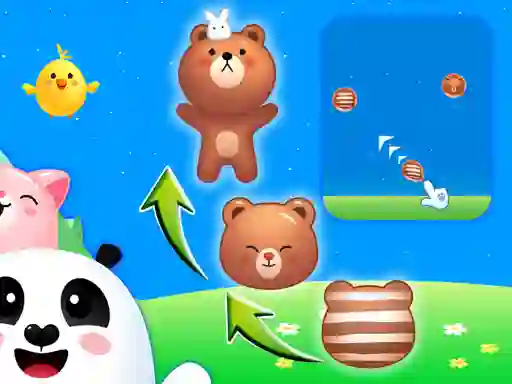 Cluiche Animal Merge: Bubble Shooter ar líne