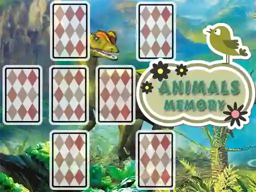 Cluiche Animals Cards Memory ar líne