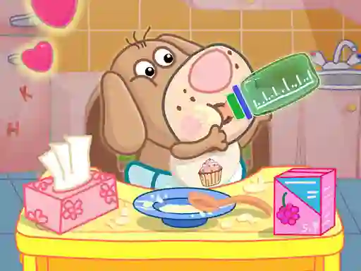 Cluiche Hippo Baby Care Game ar líne