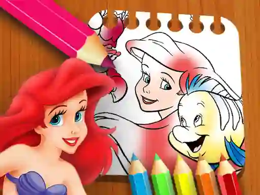 Cluiche The Little Mermaid Coloring Book ar líne