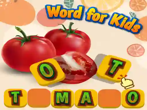 Cluiche Fruits and Vegetables Word for Kids ar líne