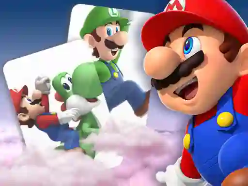 Cluiche Mario Memory Card Match ar líne