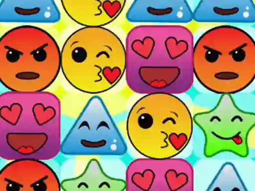 Cluiche Emoji Match 3 ar líne