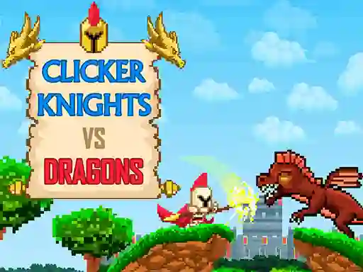 Cluiche Clicker Knights Vs dragons ar líne
