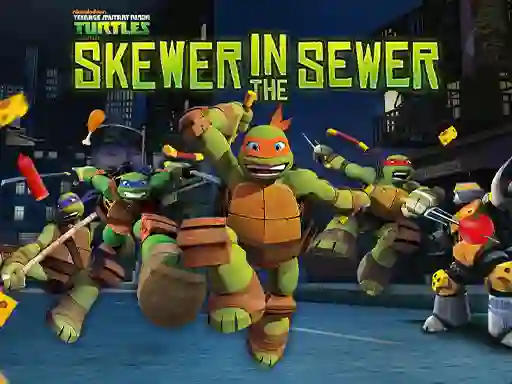 Cluiche Teenage Mutant Ninja Turtles: Skewer in the Sewer ar líne