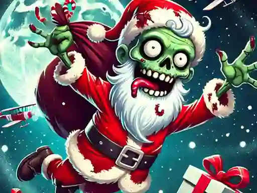 Cluiche Flappy Zombie Santa Christmas Game ar líne